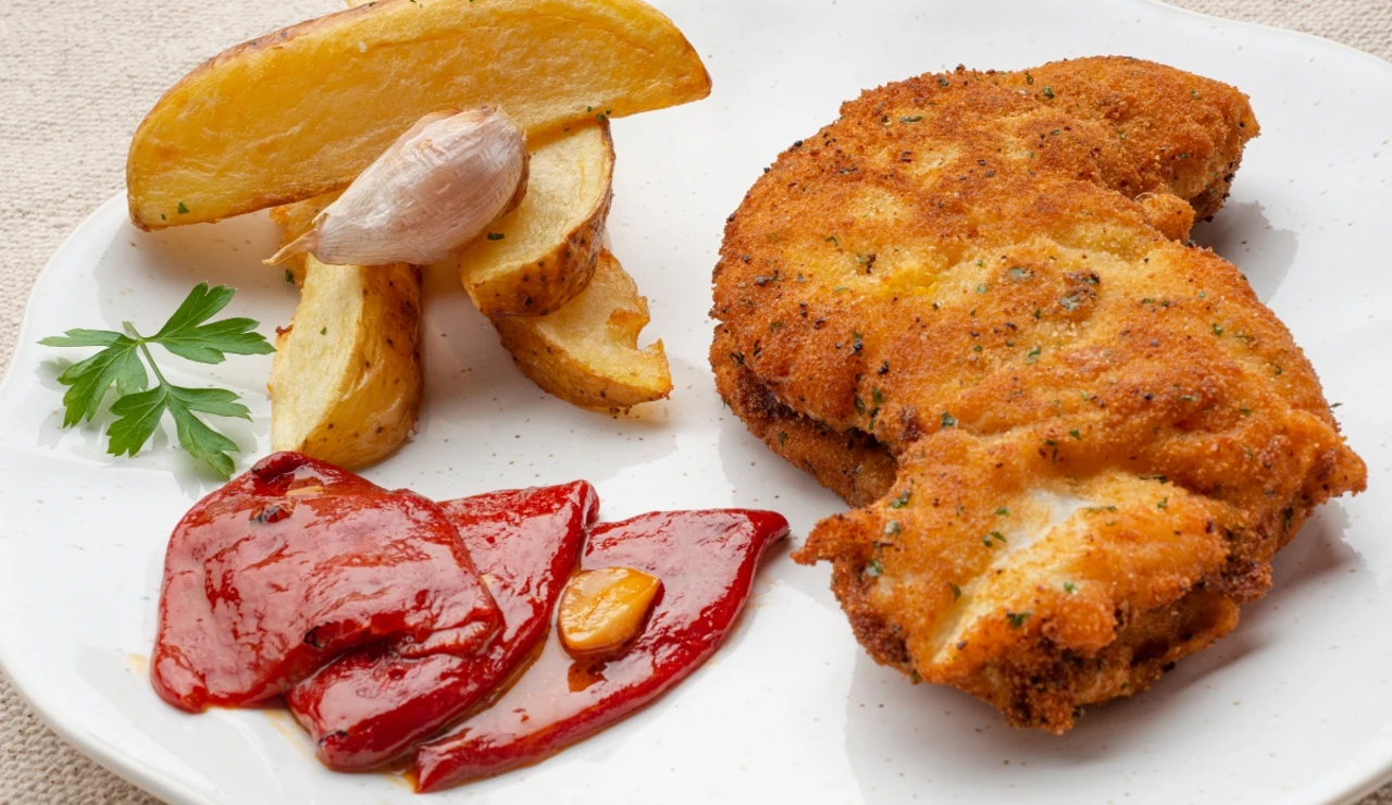 Cachopo de rape, mohama y queso de cabra