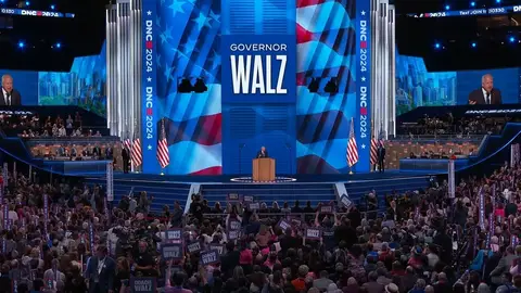 El gobernador de Minnesota Tim Walz acepta formalmente la nominación demócrata como vicepresidente El gobernador de Minnesota Tim Walz acepta formalmente la nominación demócrata como vicepresidente