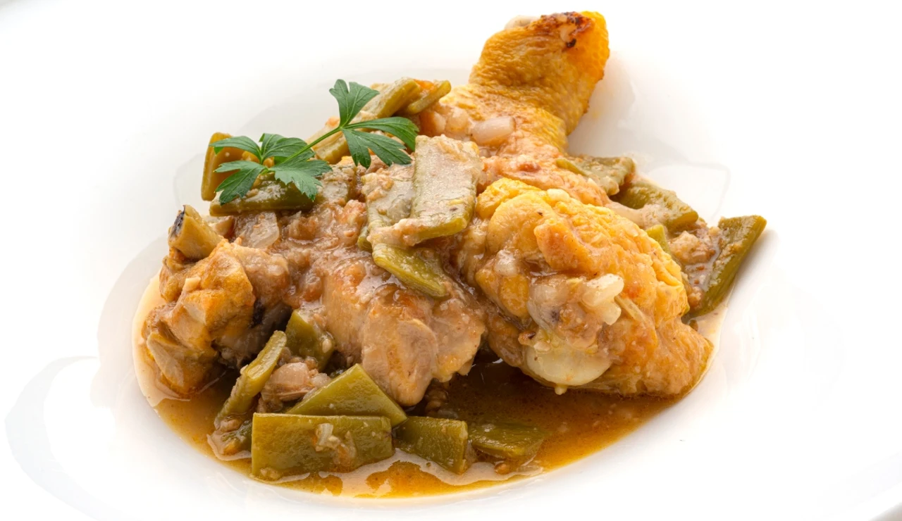 Guiso de pollo con judías verdes