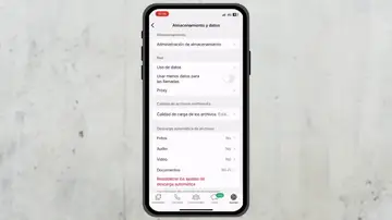 Pantalla con los permisos de acceso a un móvil
