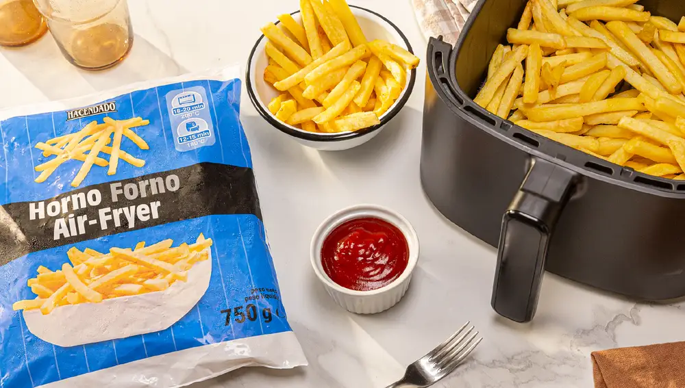 Patatas fritas de Mercadona hechas en la freidora de aire Patatas fritas de Mercadona hechas en la freidora de aire