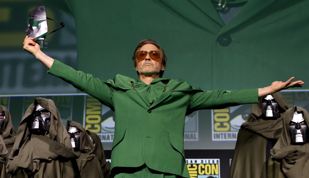 Robert Downey Jr. anunciando su papel de Victor Von Doom