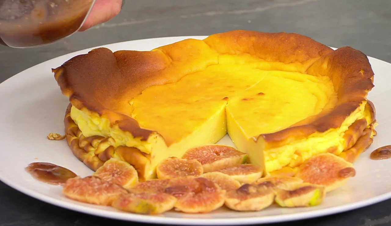 Tarta de queso con higos